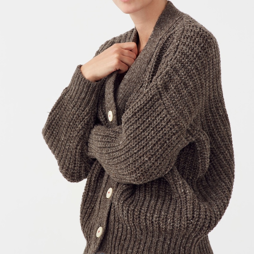 Babaa wool cardigan woman no19 oak